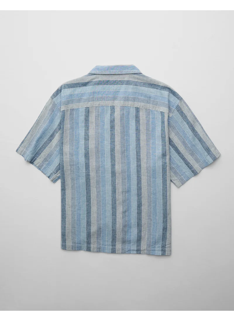 امريكان ايجل AE Poolside Linen-Blend Button-Up Shirt