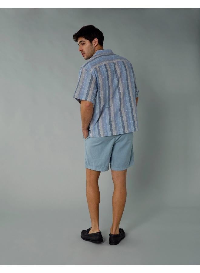 American Eagle AE Poolside Linen-Blend Button-Up Shirt - Image 4