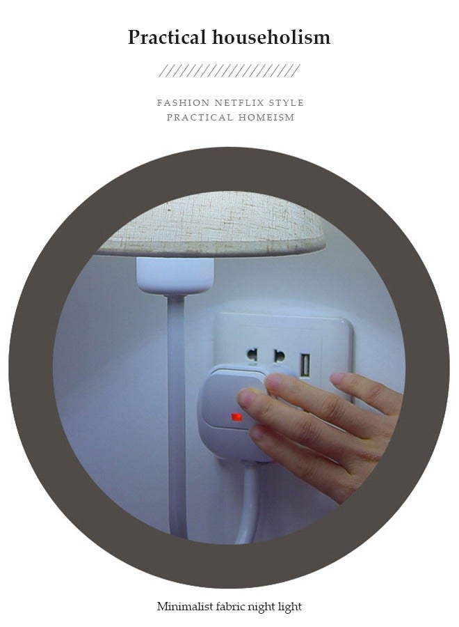 DUNISO LED Wall Lamp,LED Wall Sconce Wall Mounted Lamp with three-pin plug,1 Sensing Modes,Dimmable 1 Color Temperature,for Wall Stair Kids Room Hallway Bedroom Cabinet Closet Single warm color - Image 3