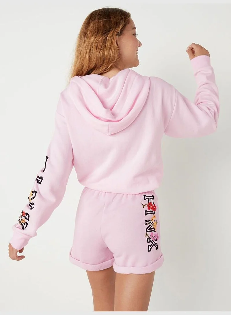 PINK 4.25" Rolled Hem Sweat Shorts