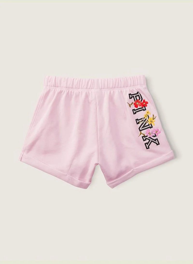 PINK 4.25" Rolled Hem Sweat Shorts