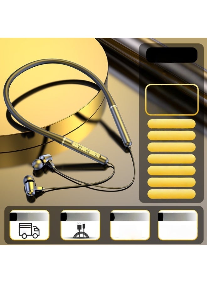 EBMINI New Digital Noise Cancelling Neck Hanging Wireless Bluetooth Earphones