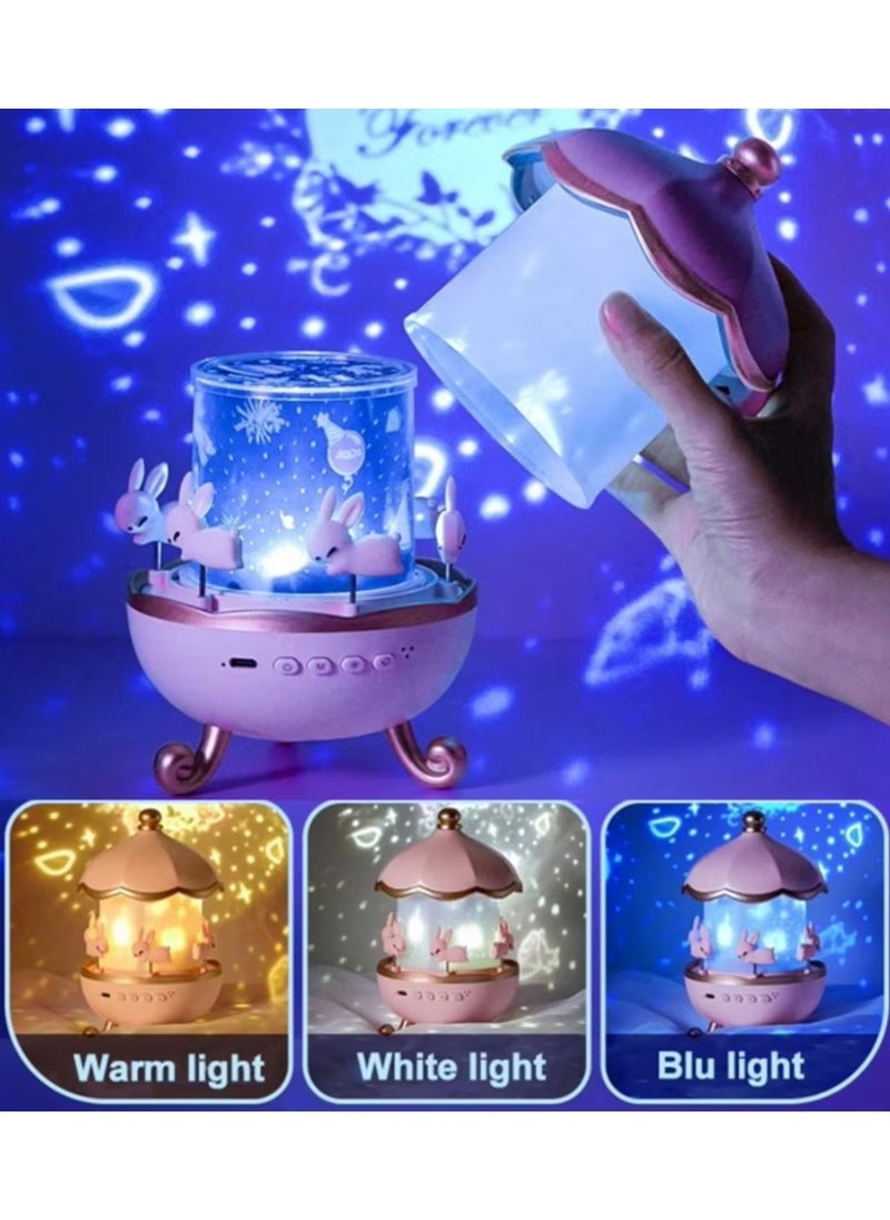 ELTRAZONE Magical Projection Lamp with Bluetooth-Compatible Wireless Speaker – Night Light with Large Projection Area, Rotating Galaxy Effects  Soothing Music – Ideal for Bedrooms, Kids, Parties  Relaxation Spaces - Image 4