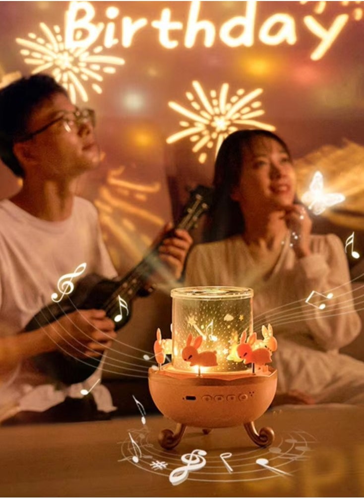 ELTRAZONE Magical Projection Lamp with Bluetooth-Compatible Wireless Speaker – Night Light with Large Projection Area, Rotating Galaxy Effects  Soothing Music – Ideal for Bedrooms, Kids, Parties  Relaxation Spaces - Image 5