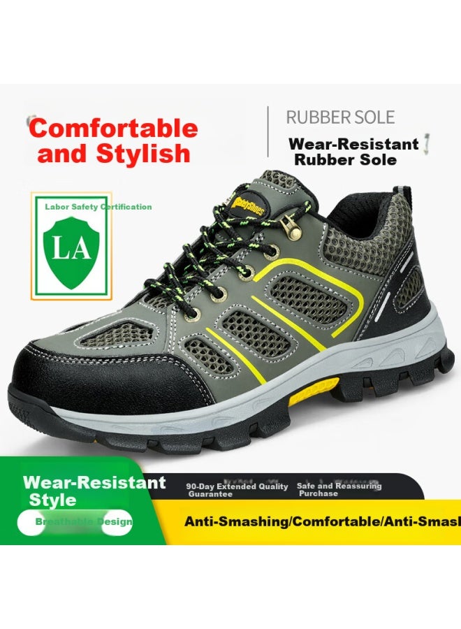 Jingtu Men'S Summer Breathable Steel Toe Cap Anti-Smashing Anti-Piercing Anti-Odor Wear-Resistant Safety Work Shoes 857T 36 - Image 5