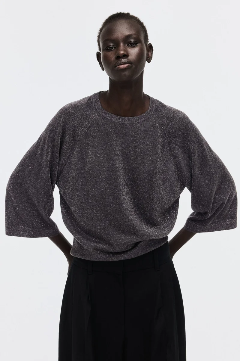 H&M Fine-knit glittery top