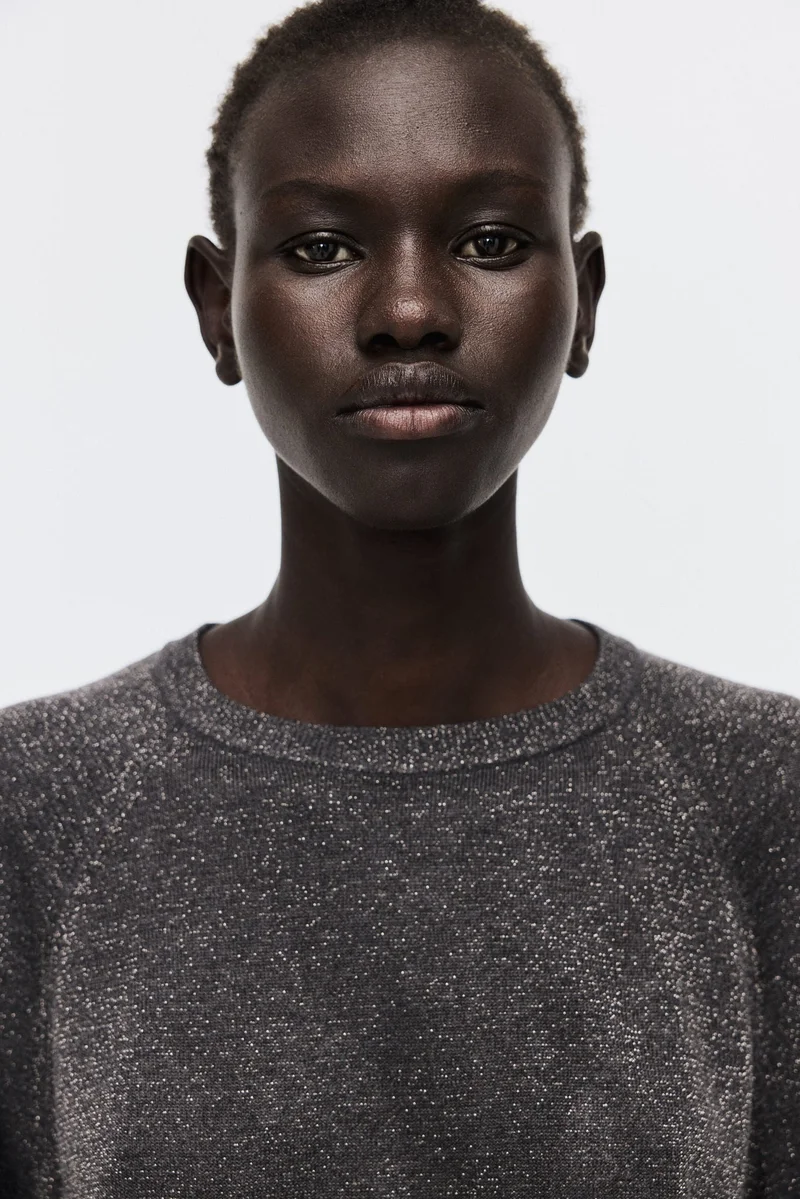 H&M Fine-knit glittery top