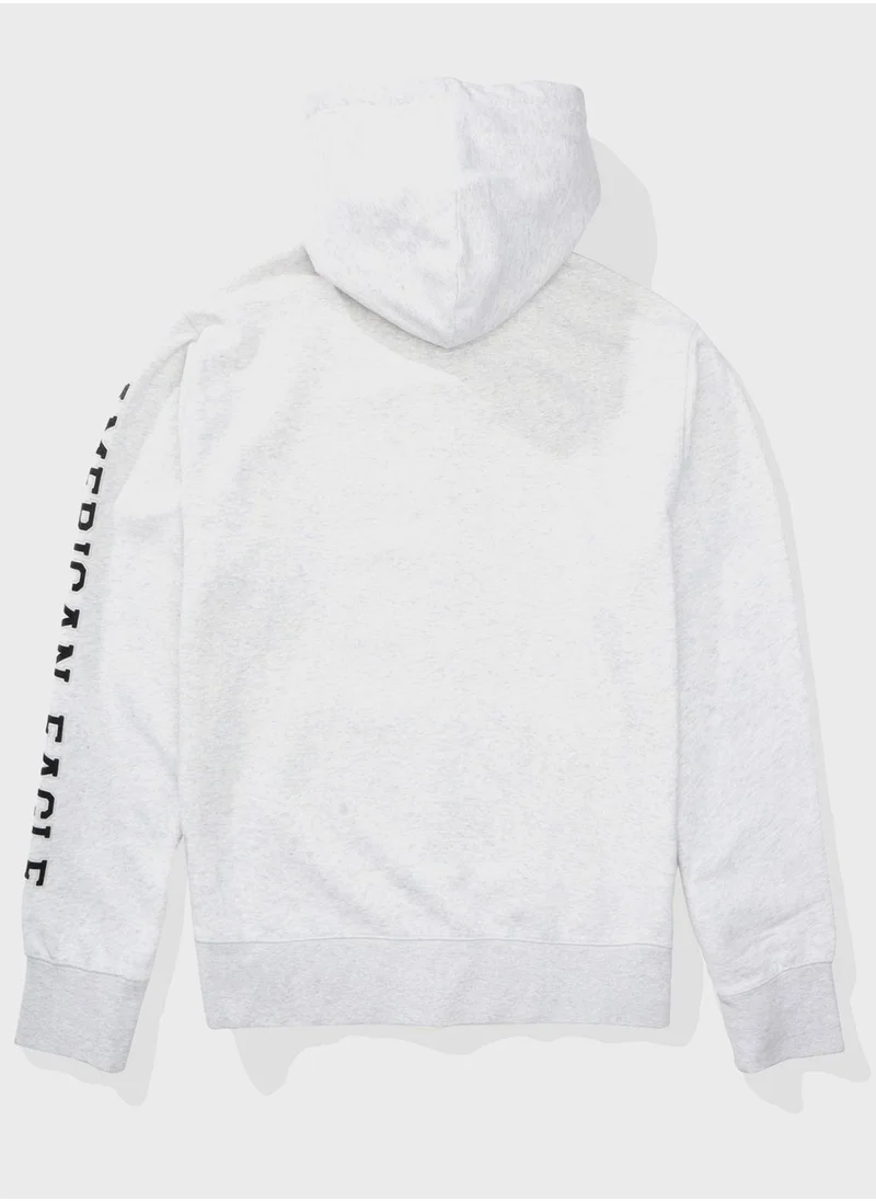 American Eagle Graphic Zip Through Hoodie