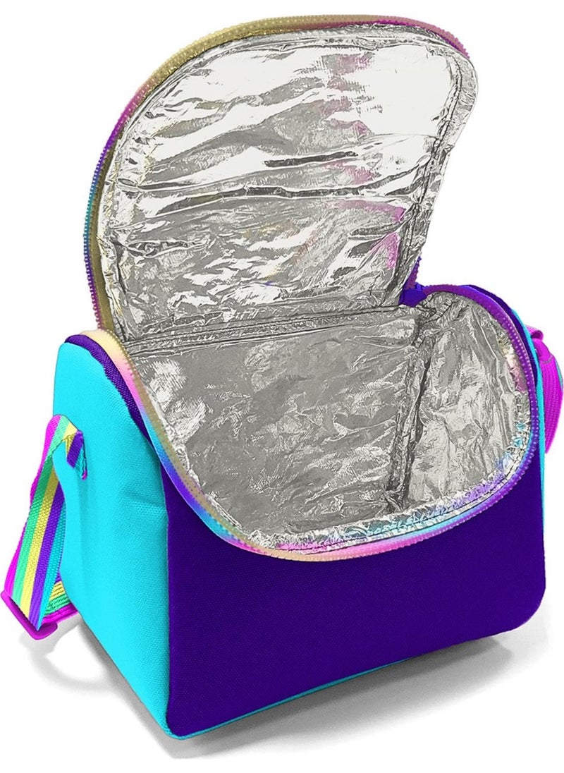 CORAL HIGH Kids Purple Rainbow Zippered Thermo Lunchbox 11872  - Image 5