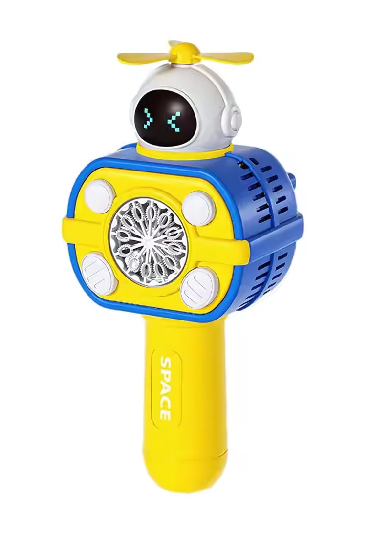 Twisoo Electric Automatic Bubble Gun for Kids with LED Lights – Handheld Space Bubble Blaster Toy for Outdoor Fun, Birthday Parties, Weddings, Gifting and Family Playtime (Yellow) - Image 2