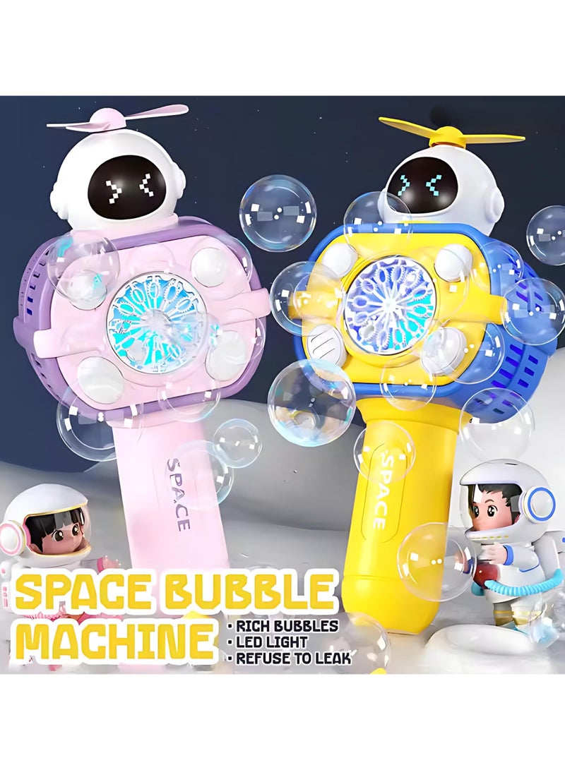 Twisoo Electric Automatic Bubble Gun for Kids with LED Lights – Handheld Space Bubble Blaster Toy for Outdoor Fun, Birthday Parties, Weddings, Gifting and Family Playtime (Yellow) - Image 4