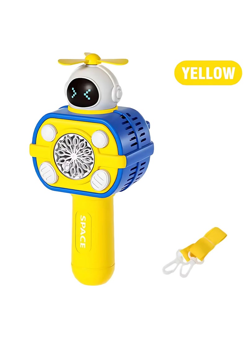 Twisoo Electric Automatic Bubble Gun for Kids with LED Lights – Handheld Space Bubble Blaster Toy for Outdoor Fun, Birthday Parties, Weddings, Gifting and Family Playtime (Yellow) - Image 5