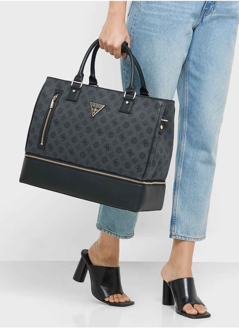 GUESS - حقيبة تسوق بزاوية سحاب ويلدر - Image 1