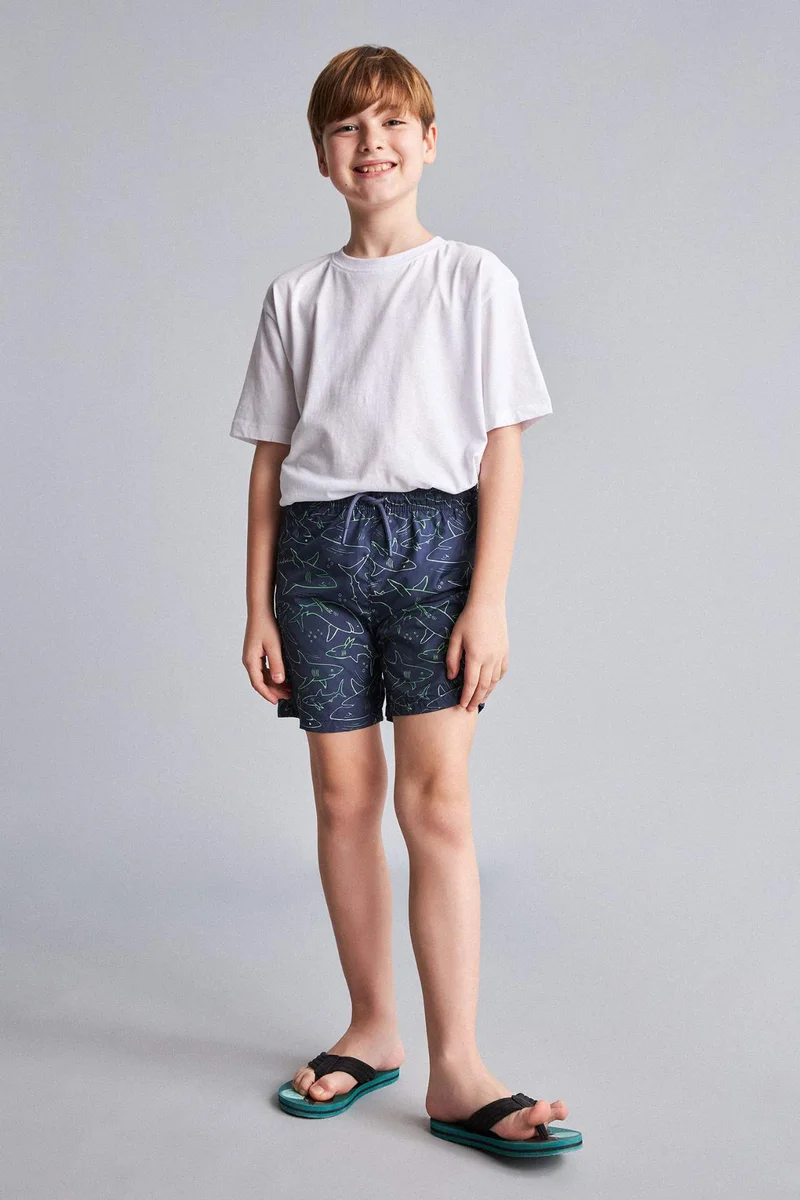 ديفاكتو Boy Regular Fit Printed Swim Shorts