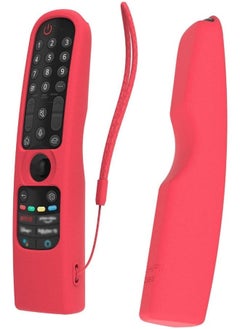Sikai SIKAI Silicone Case Cover for LG AN-MR21GA / AN-MR21GC Magic Remote, Shockproof Protective Cover for LG Smart TV Remote 2021, Standing Design, Skin-Friendly, Washable, Anti-Lost with Loop (Glow Red)  - Image 1
