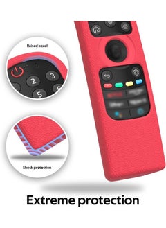 Sikai SIKAI Silicone Case Cover for LG AN-MR21GA / AN-MR21GC Magic Remote, Shockproof Protective Cover for LG Smart TV Remote 2021, Standing Design, Skin-Friendly, Washable, Anti-Lost with Loop (Glow Red)  - Image 2