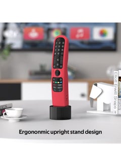 Sikai SIKAI Silicone Case Cover for LG AN-MR21GA / AN-MR21GC Magic Remote, Shockproof Protective Cover for LG Smart TV Remote 2021, Standing Design, Skin-Friendly, Washable, Anti-Lost with Loop (Glow Red)  - Image 3