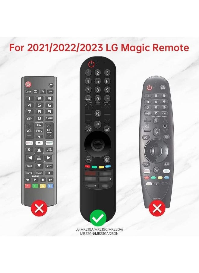 Sikai - SIKAI Silicone Case Cover for LG AN-MR21GA / AN-MR21GC Magic Remote, Shockproof Protective Cover for LG Smart TV Remote 2021, Standing Design, Skin-Friendly, Washable, Anti-Lost with Loop (Glow Red) - Image 1
