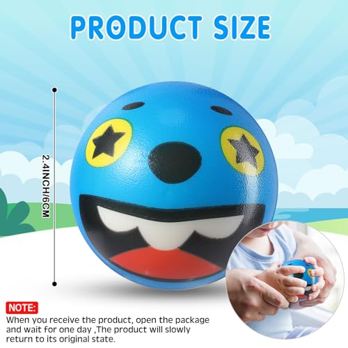Yunsailing 108 Pcs Mini Stress Balls Bulk 24 Sensory Fidget Ball Treasure Box Prizes Soft Assorted Stress Relief Toys for Hand Wrist Finger Exercise Adult Teen Party Favor Classroom - Image 5