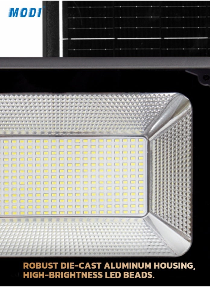 Max High Brightness 6500K 600W Solar Flood Light with Remote, IP65 Waterproof Outdoor Wall Light, 15W Solar Panel, 12Ah LiFePO4 Battery, Auto Sensor Security Light for Villa, Garden & Yard - Image 4