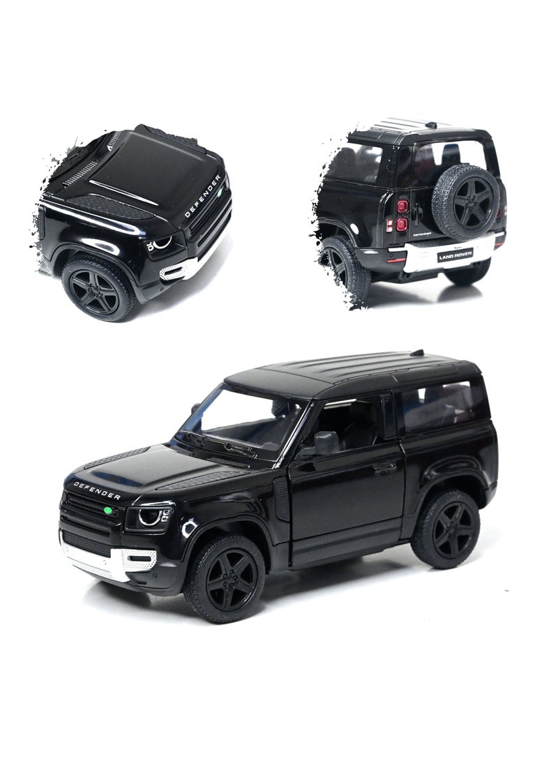 1:76 Scale Door Openable Pull Back Action Land Rover Defender 90 Diecast Metal Alloy Toy Car - Image 1