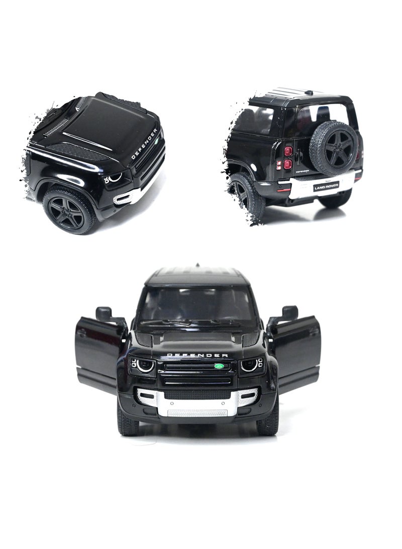 1:76 Scale Door Openable Pull Back Action Land Rover Defender 90 Diecast Metal Alloy Toy Car - Image 3