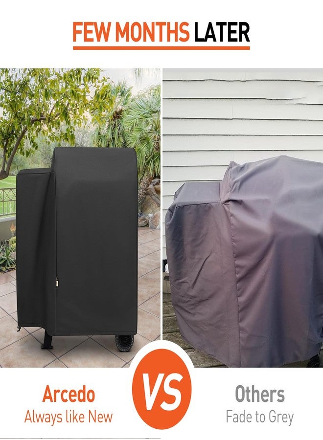 Arcedo Wood Pellet Grill Cover for Pit Boss Lexington, Heavy Duty Waterproof BBQ Cover, Outdoor Wood Fired Smoker Grill Cover, All Weather Protection Barbecue Cover, Black - Image 3