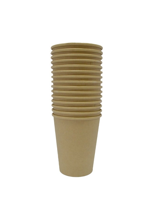 SNH Packing - Paper Cups 8oz Single Wall Brown Disposable Coffee Cups for Hot And Cold Drinks 150 Pieces. - Image 1