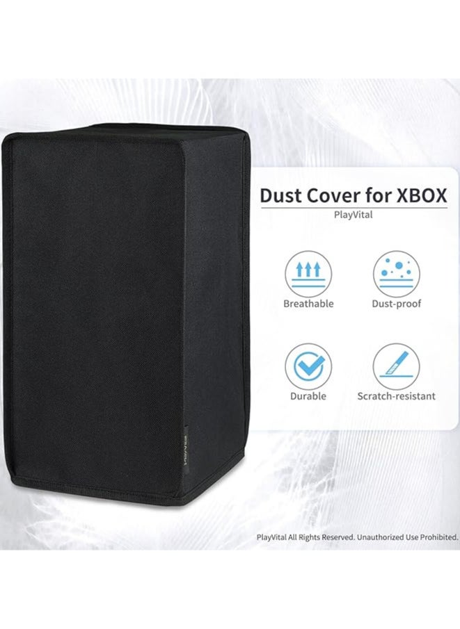 playvital PlayVital Black Nylon Dust Cover for Xbox Series X Console, Soft Neat Lining Dust Guard, Anti Scratch Waterproof Cover Sleeve for Xbox Series X Console - X3PJ003  - Image 3