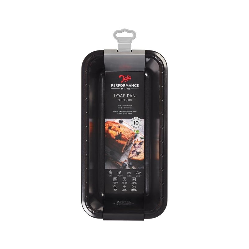 Tala Performance 3lb Loaf Pan Professional Gauge Carbon Steel with Eclipse NonStick Coating Perfect for Banana Bread Lemon Drizzle and Traditional Loaves for The Family