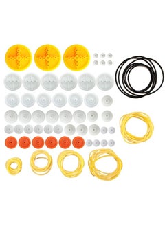 EUDAX EUDAX 2mm Hole Plastic Belt Pulley Gears Combination Modulus Package Rubber Belts Band Plastic Model Accessories for DIY Robots Cars RC Toy Car Airplane  - Image 1
