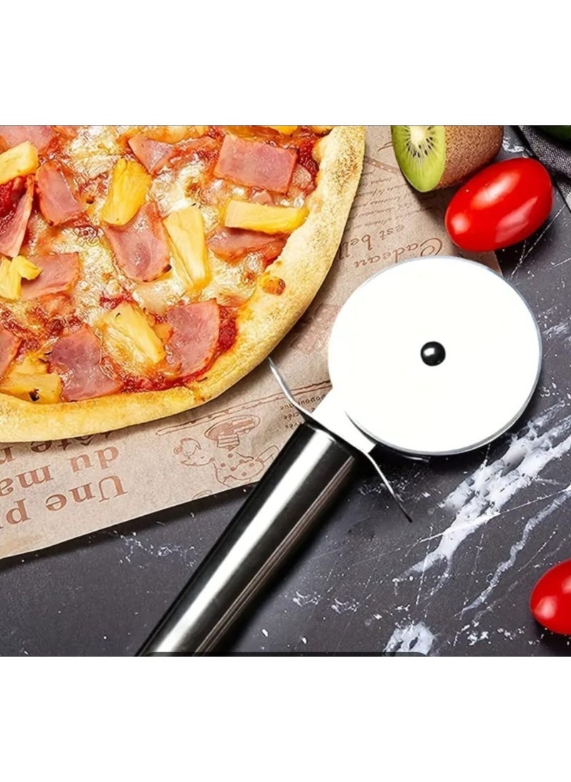 Pizza Wheel, Gold Handle Stainless Steel Pizza Cutter, Super Sharp Pizza Slicer With Titanium Gold Plating, Pastry Cutter, Easy to Clean And Stored stainless steel