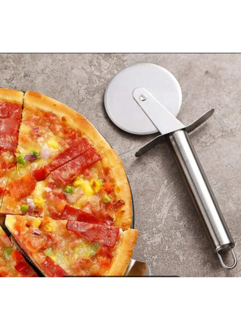 Pizza Wheel, Gold Handle Stainless Steel Pizza Cutter, Super Sharp Pizza Slicer With Titanium Gold Plating, Pastry Cutter, Easy to Clean And Stored stainless steel