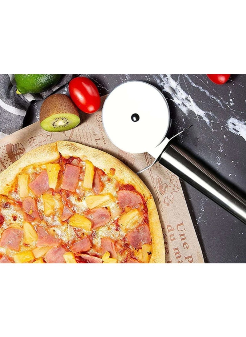 Pizza Wheel, Gold Handle Stainless Steel Pizza Cutter, Super Sharp Pizza Slicer With Titanium Gold Plating, Pastry Cutter, Easy to Clean And Stored stainless steel