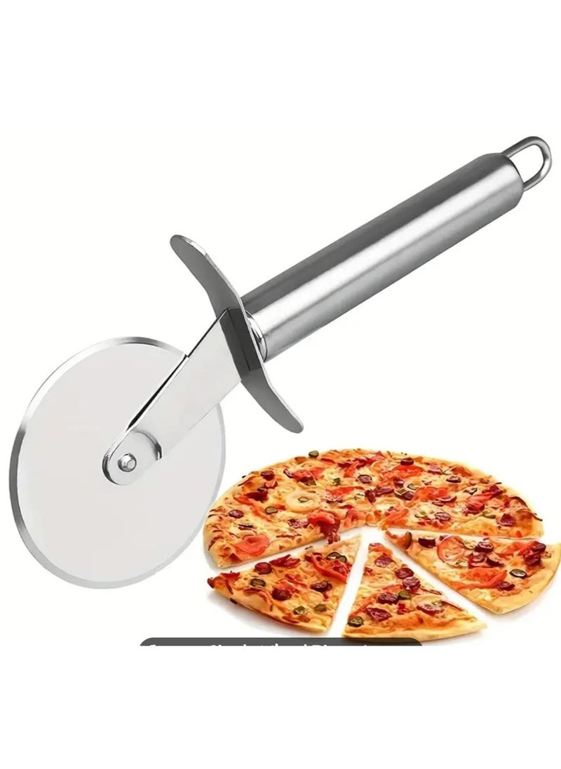 Pizza Wheel, Gold Handle Stainless Steel Pizza Cutter, Super Sharp Pizza Slicer With Titanium Gold Plating, Pastry Cutter, Easy to Clean And Stored stainless steel