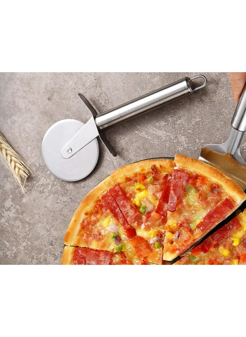 Pizza Wheel, Gold Handle Stainless Steel Pizza Cutter, Super Sharp Pizza Slicer With Titanium Gold Plating, Pastry Cutter, Easy to Clean And Stored stainless steel