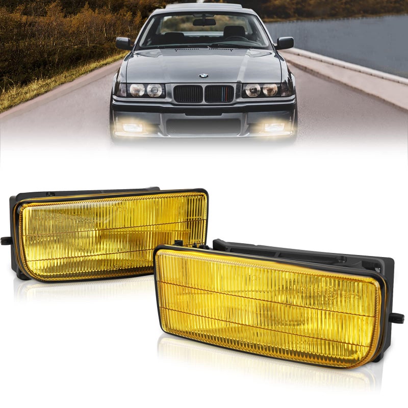 مصابيح ضباب AutoBeeDen لسيارات 1992 1993 1994 1995 1996 1997 1998 1999 BMW M3 E36 318i 318is 318ti 320i 323i 323is 325i 325is 328i 328is 3 Series تصميم أصلي 1 زوج مع لمبات H1