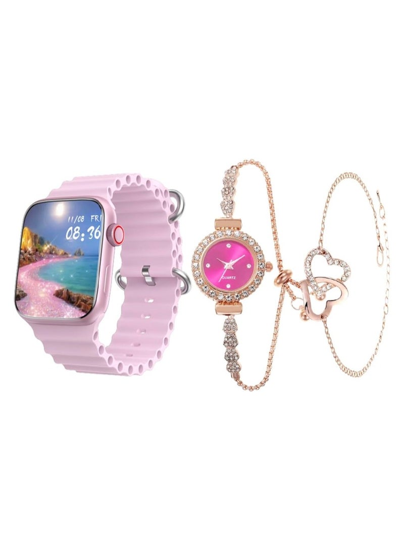 Telzeal Telzil Perfect Mini TC02 Women's Smart Watch with 2 Pairs Diamond Band and Wireless Charger - Image 1