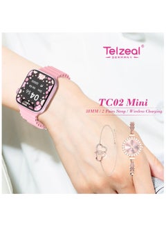 Telzeal Telzil Perfect Mini TC02 Women's Smart Watch with 2 Pairs Diamond Band and Wireless Charger  - Image 2