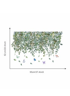 Bluejw Tropical Art Fresh Leaf Self-Adhesive Removable Wall Stickers Perfect For Bedroom Corner Skirting In Living Room  - Image 2