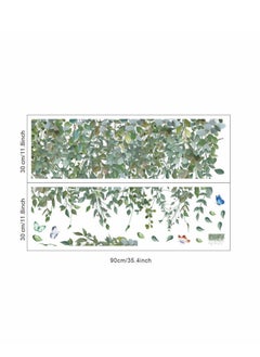 Bluejw Tropical Art Fresh Leaf Self-Adhesive Removable Wall Stickers Perfect For Bedroom Corner Skirting In Living Room  - Image 3