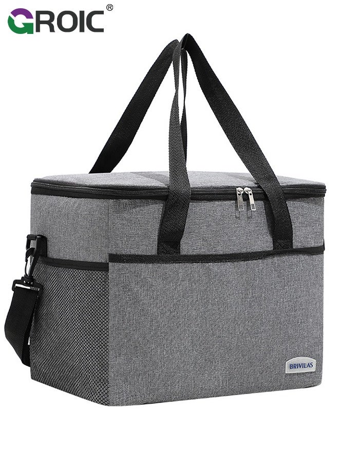 GROIC - Cooler Bag - Leak Proof Portable Collapsible Soft Cooler Ice Chest for Beach Hiking Picnic Camping Travel Cooler for Car Road Trips, Lunch Box Cooler for Work,Camping, Fishing, Travel - Image 1