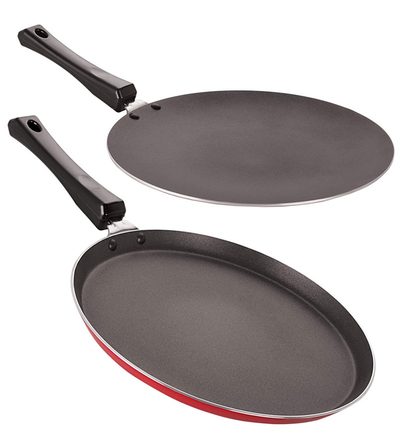 Nirlon Aluminium Cookware Set, 2-Pieces, Red/Black, 2.6mm_FT13_CT12_ - Image 4