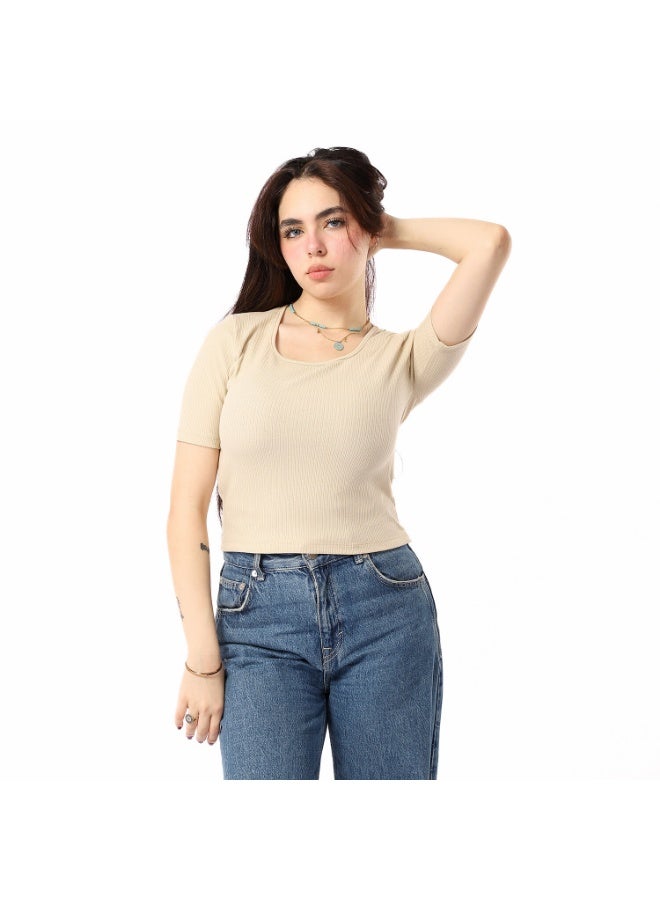 Coctail 2562-basic top-beige - Image 2