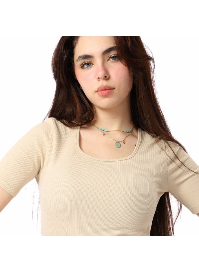 Coctail 2562-basic top-beige - Image 3