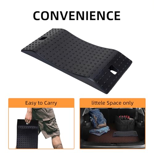 GarfatolRv Tire Saver Ramps Rubber Fitted Wheel Design Car Tire Ramps for Flat Spot and Flat Tire Prevention, Durable Anti-Slip Pads for Storage with Handbag, Easy to Carry (4 Pack) - Image 4