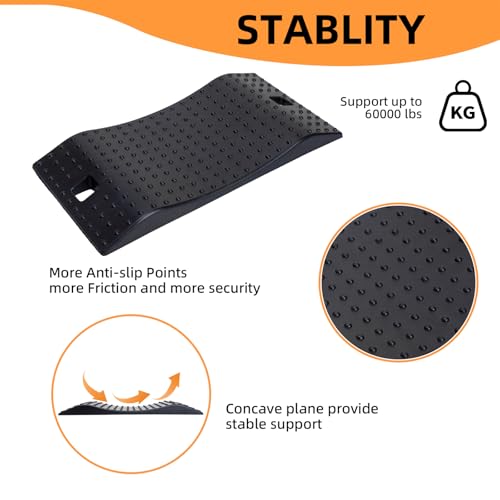 GarfatolRv Tire Saver Ramps Rubber Fitted Wheel Design Car Tire Ramps for Flat Spot and Flat Tire Prevention, Durable Anti-Slip Pads for Storage with Handbag, Easy to Carry (4 Pack) - Image 3