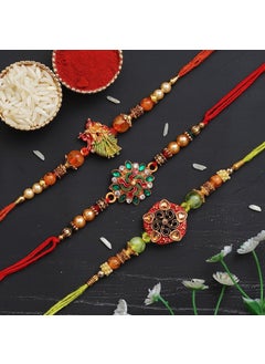 Webelkart Webelkart |Premium Combo of 3 Rakhi Gift for Brother and Bhabhi and Kids with Lord Gautam Buddha, Rakshabandhan Gifts for Bhai Sister - Fancy Rakhi with Gautam Buddha showpiece|  - Image 2
