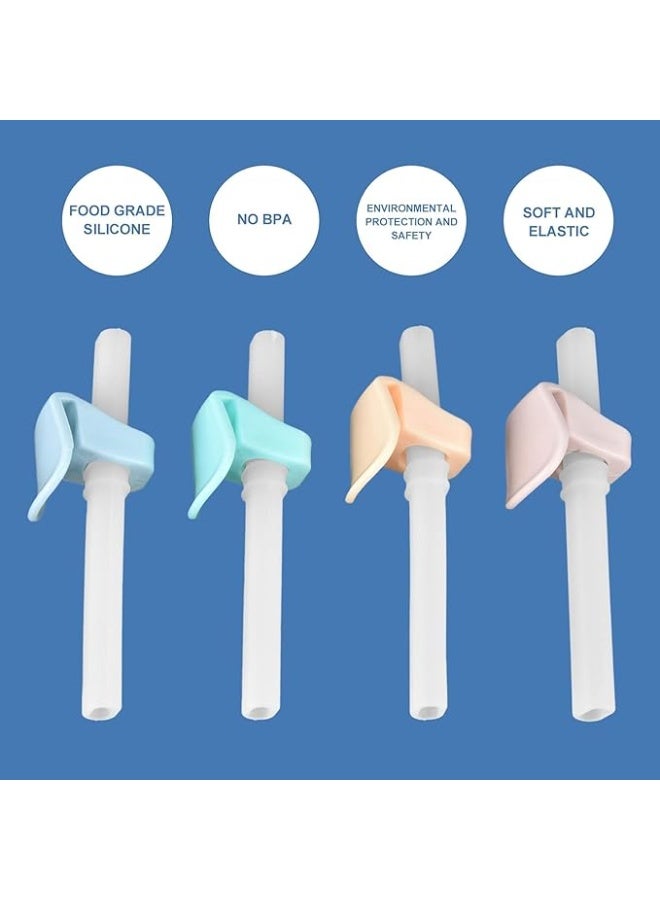 Silicone Baby Feeding Straws – Soft Tip Design for Safe Drinking, Reusable BPA-Free Straws for Infants and Toddlers, Easy to Clean, Pastel Colors (2 Pack, Green) - Image 1