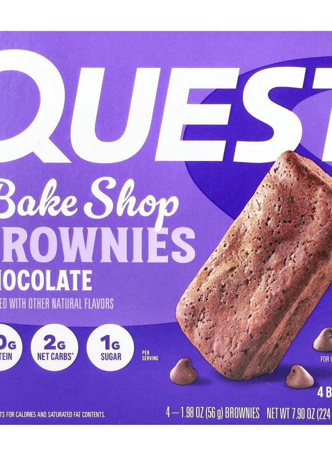QUEST NUTRITION - Bake Shop Brownies Chocolate 4 Brownies 1.98 oz (56 g) Each - Image 1